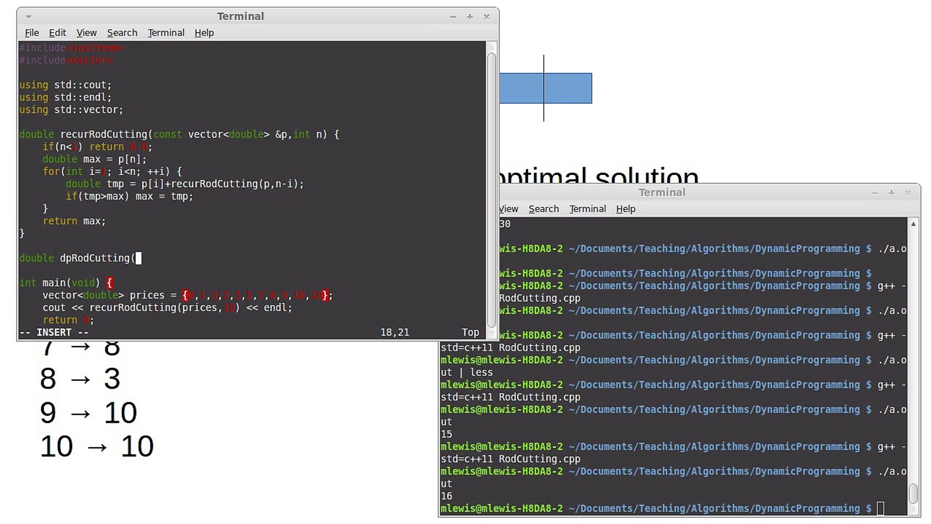 Rod Cutting with Dynamic Programming