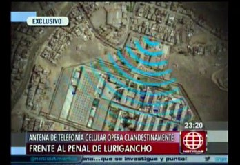 Detectan antena para celular frente al penal de Lurigancho