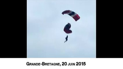 Grande-Bretagne : les parachutes de deux militaires s'emmêlent en pleine manœuvre
