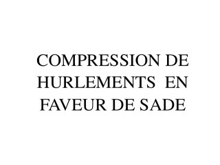 Compression Hurlements en faveur de Sade de Guy Debord (2010) par Gérard Courant