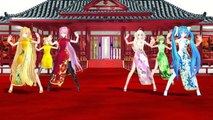 (MMD)Neru,Luka,Rin,Ia,Gumi,Miku - Senbonzakura