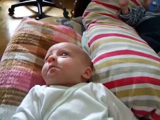 Funny baby girl faces