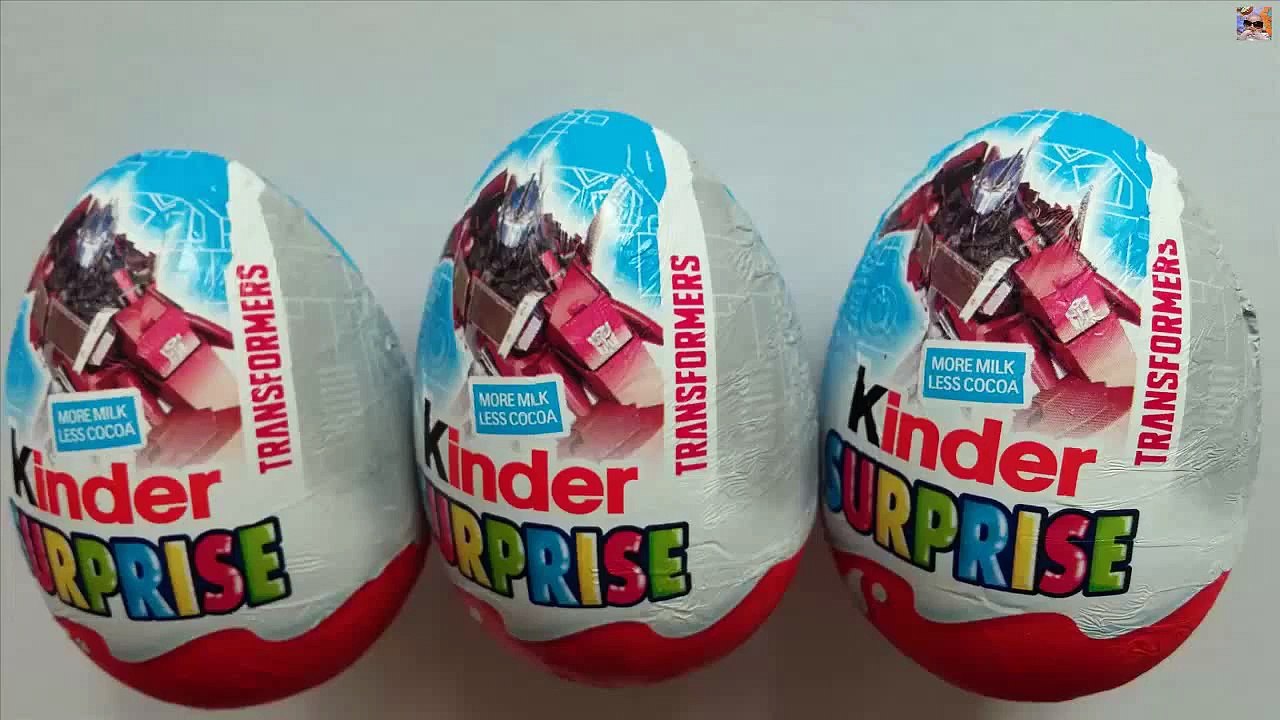 Kinder Surprise x3 TRANSFORMERS unboxing