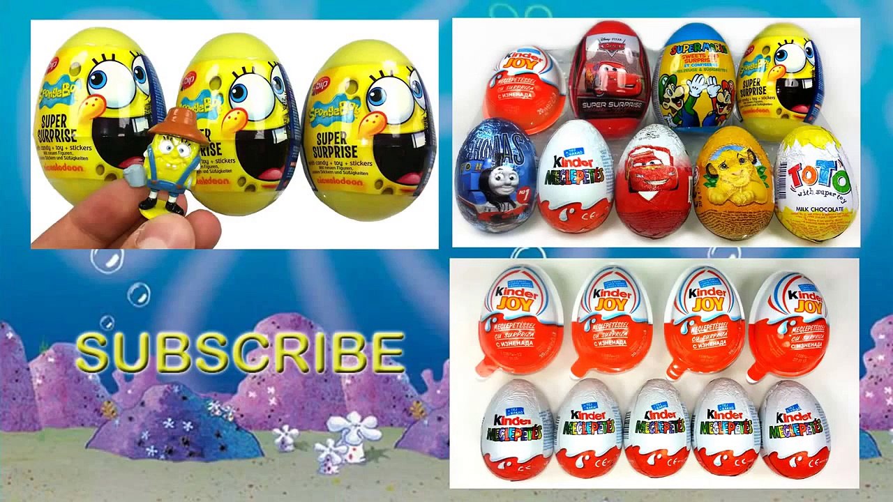 5 Huevos Kinder Sorpresa en español - Bob Esponja, Transformers y Phineas vesves Ferb - Mundo d