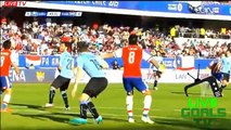 Lucas Barrios injured Leg | Uruguay 1-1 Paraguay
