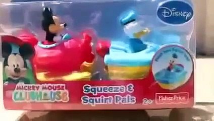 Mickey Mouse Clubhouse Bath Squirter with Donald Duck Mickeys Rescue Boat Airplane ToysRev