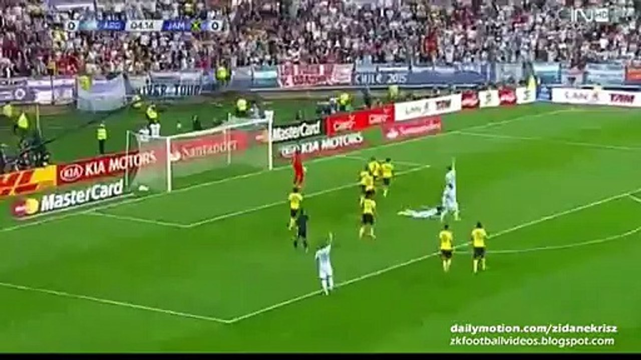 Ángel Di María Great Run and Higuaín Shot - Argentina v. Jamaica 20.06.2015