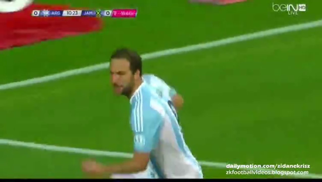 1-0 Gonzalo Higuaín Brilliant Goal | Argentina v. Jamaica 20.06.2015