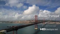 Almada, Portugal - UHD Ultra HD 2K 4K Video Time Lapse Stock Footage Royalty-Free