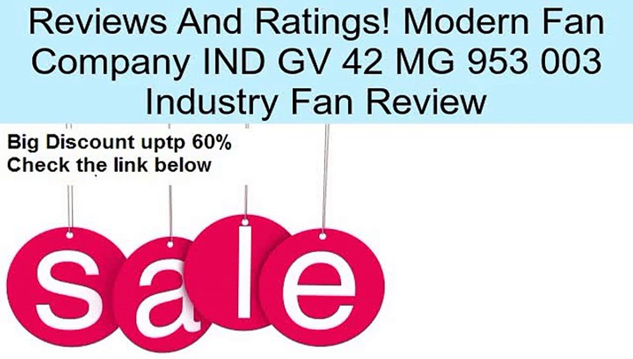 Modern Fan Company IND GV 42 MG 953 003 Industry Fan Review