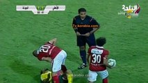 Al Ahly player Saad Samir takes El Gouna player out of the field 2015