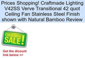 Craftmade Lighting V42SS Verve Transitional 42 quot Ceiling Fan Stainless Steel Finish shown with Natural Bamboo Review