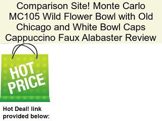 Monte Carlo MC105 Wild Flower Bowl with Old Chicago and White Bowl Caps Cappuccino Faux Alabaster Review