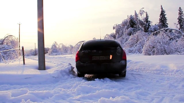 Nissan Primera p12 | Slowmo | Offroad snow | Не большое снежное бездорожье