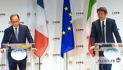 Conférence de presse conjointe avec Matteo Renzi
