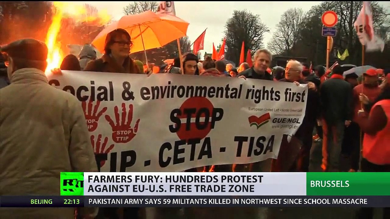 Marisa Matias interview with RT International on anti-austerity protests in Brussels