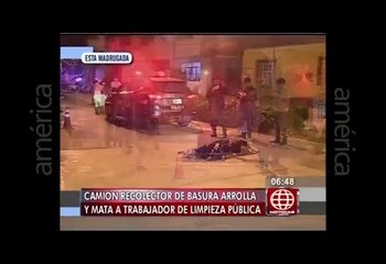 Barranco: Trabajador de limpieza murió arrollado por un camión de basura