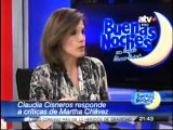 06NOV 2140 TV35 CLAUDIA CISNEROS RESPONDE CRÍTICAS DE MARTHA CHÁVEZ