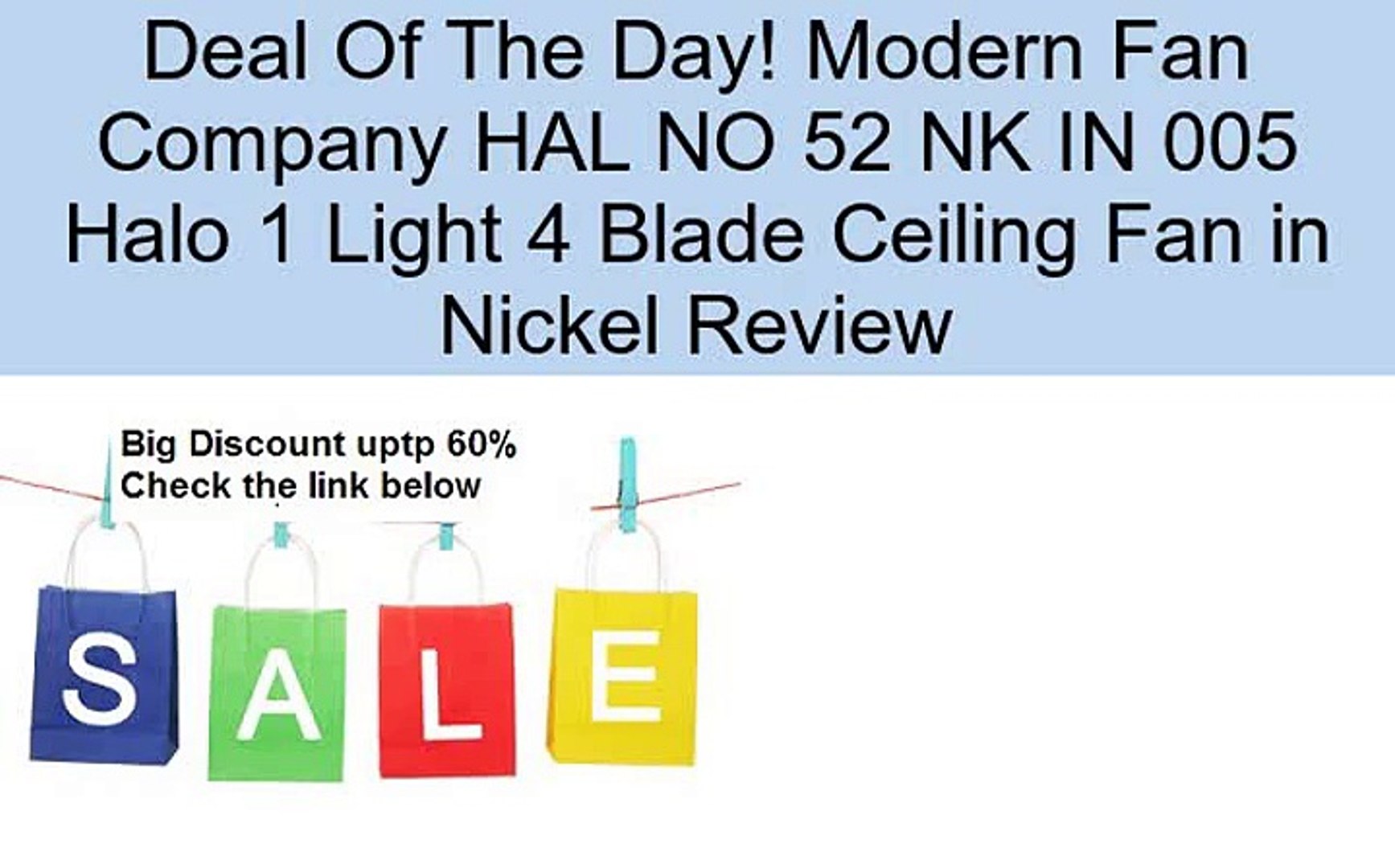Modern Fan Company Hal No 52 Nk In 005 Halo 1 Light 4 Blade