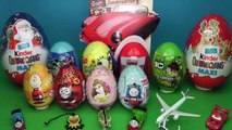 21 Surprise Eggs, Kinder Surprise, Kinder Joy, Disney Pixar Cars 2, Thomas vesves Friends, Spon