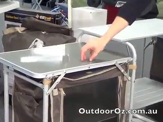 OZtrail Camping Camp Kitchen Double Pantry Table