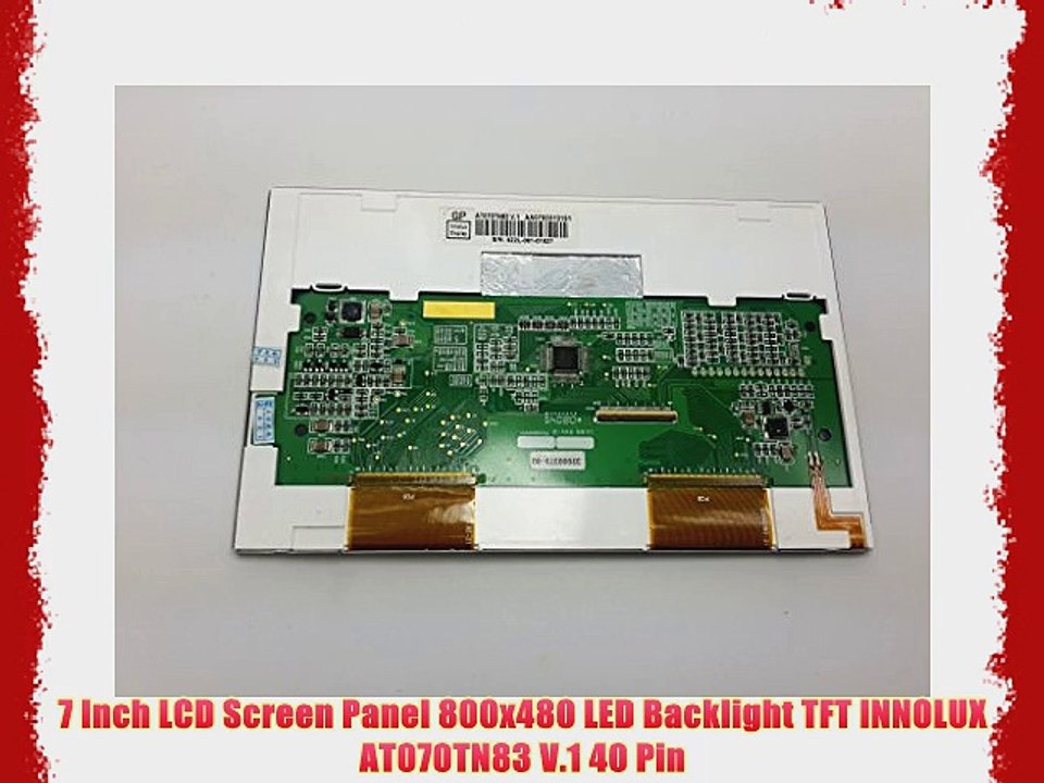 7 Inch LCD Screen Panel 800x480 LED Backlight TFT INNOLUX AT070TN83 V.1 40 Pin