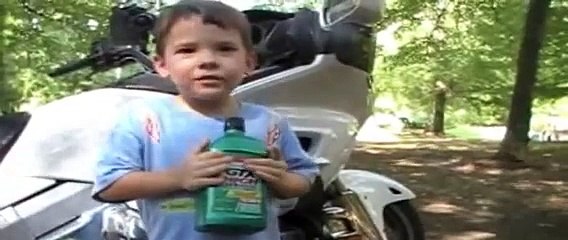5 Year Old Doing Oil Change On A Goldwing