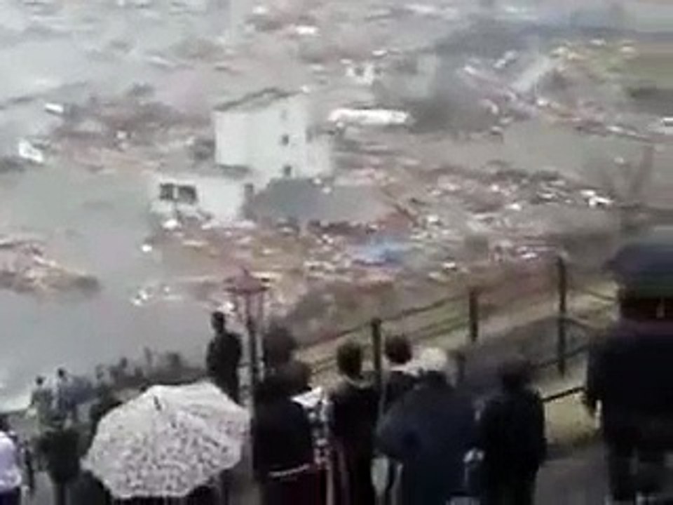 女川町の津波映像 Japan Earthquake,tsunami hit Onagawa city Footage