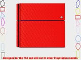 iCarbons Red Carbon Fiber Vinyl Skin for Playstation 4 PS4