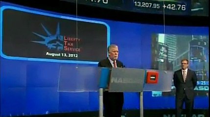Liberty Tax Service NASDAQ Opening Bell Ceremony August 13, 2012