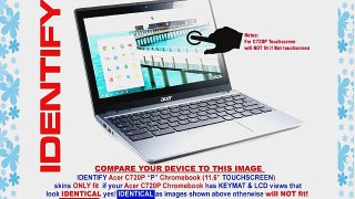Decalrus - Acer C720P P Chromebook with 11.6 TOUCHSCREEN Full Body BLACK Texture Carbon Fiber