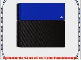 iCarbons Black / Blue Carbon Fiber Vinyl Skin for Playstation 4 PS4