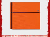 iCarbons Orange Carbon Fiber Vinyl Skin for Playstation 4 PS4