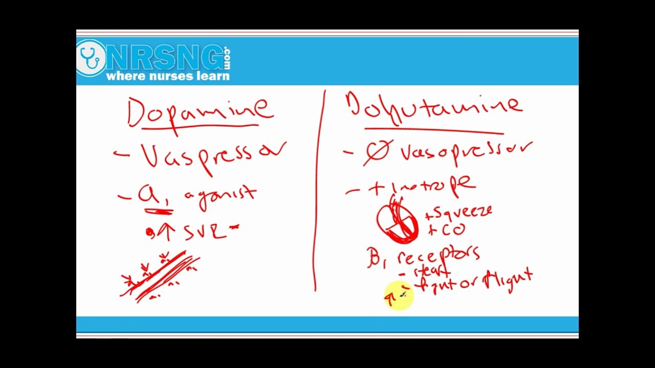 Dopamine vs Dobutamine | MOA, Pharmacology, Vasopressor, Inotrope