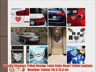 Download Video: Decals Stickers Tribal Design Tatto Style Heart Tablet Laptops Weather Yellow (16 X 15.3 In)