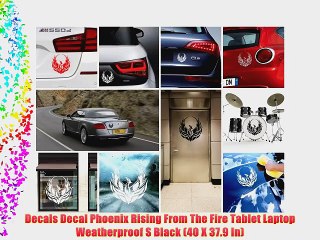 Download Video: Decals Decal Phoenix Rising From The Fire Tablet Laptop Weatherproof S Black (40 X 37.9 In)