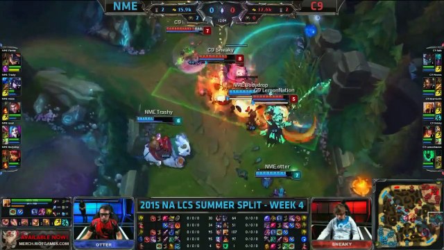 NME vs C9 NA LCS Championship series Summer Split 2015 W4D1 Enemy esports vs Cloud 9 game highlights