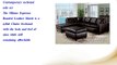 Espresso Bonded Leather Match Tufted Sectional Set