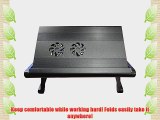 Simplistex (TM) - Adjustable Folding Laptop Computer Stand - USB Fan Cooled - BLACK - 2 Year