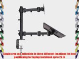 Mount-it! Single Laptop/Notebook Desk Mount/Stand with Fully Adjustable Extension Arms