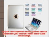 iPad Air 2 Case with Keyboard Boriyuan Stylish Ultra Thin Backlit Aluminium Wireless Bluetooth