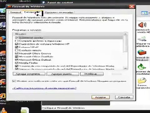 configuracion de ares abrir puertos y meterlo en firewall y tambien los puertos
