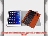 SUPERNIGHT Wireless Bluetooth Keyboard Tablet Leather Stand Apple iPad Air 2 Case with Ultra-Slim