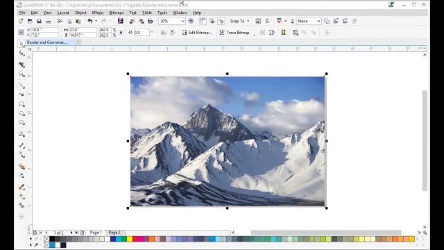 New Border and grommet markers in CorelDRAW® Graphics Suite X7 Update 3