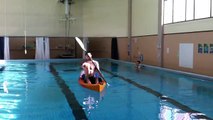First kayak session. T10 complete paraplegic, 8 weeks post injury