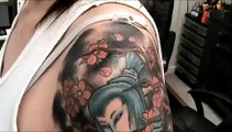 Japanese Ghost 1/2 sleeve tattoo