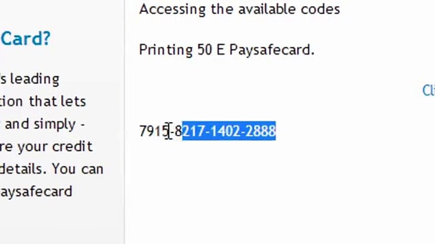 Fake codes paysafe