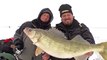 John Gillespie catches a monster walleye while ice fishing Lake Erie