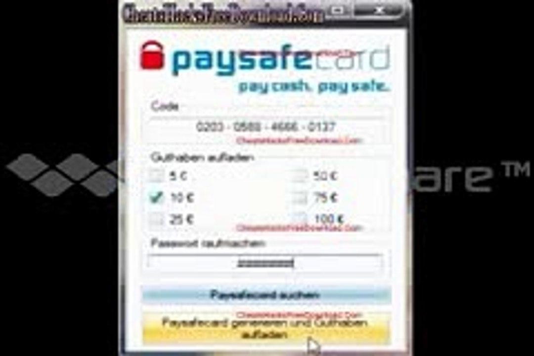 PaySafeCard Code Generator MAY 2014 no survey no password