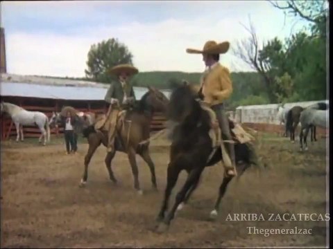 Antonio Aguilar y Antonio Aguilar Hijo Montando y Rayando el Caballo